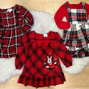 Bundle 3 holiday dresses girl 2T